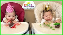 Twin Babies Half Birthday Celebration and Presents Opening Morning! Ryan's Famil