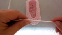 My Easy Crochet Ballerina Mary Jane Slipper (4 inch sole) part 2 Rockit
