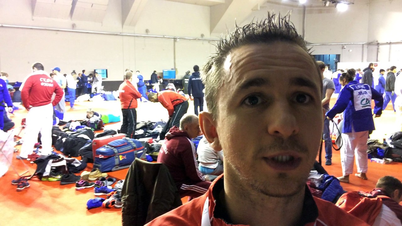 Fabrice Flamand, entraîneur de Toma Nikiforov, après sa disqualification au Grand Chelem de Paris