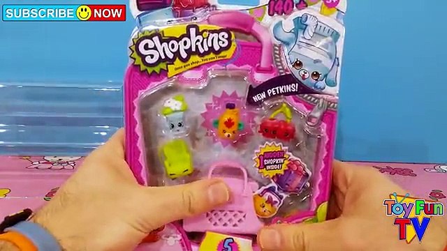 SHOPKINS Season 4 Pack of 5 Petkins Opening Unboxing With Special Edition Find