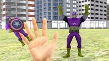 Finger Family Compilation Colors Captain America Vs Hulk Fight | Finger Family Nursery Rhymes 3D