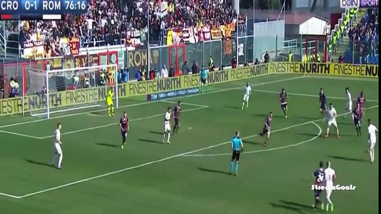 اهداف مباراه روما 2 - 0  كروتوني  12-2-2017