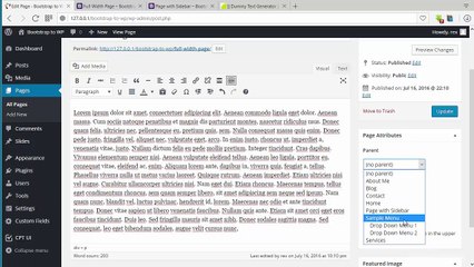 #16 - How to Create a Full Width Static Custom Page Template (Bangla)