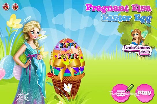 Помочь беременная Эльза пасхальное яйцо давайте беременная Эльза, чтобы сделать ее яйца