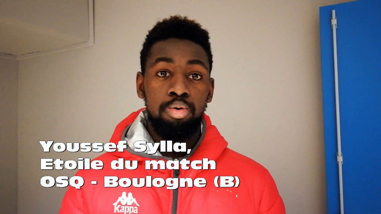 Youssef Sylla, élu Etoile du match OSQ - Boulogne (B)