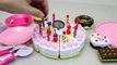 Игрушка Резка Velcro торты торт ко дню рождения Disney Princess игрушки Сезон Замороженный торт ко дню рождения играть дома игрушки YouTube