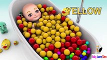 Цвета для детей, чтобы узнать с 3D Baby Doll ванны время игры Узнайте цвета Научите цветов для детей