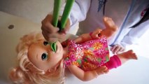 Baby Alive Doll Spider Attack Accident,Sleep,Eat,Poop,Sick,Frozen Elsa Doctor Check up in Real Life