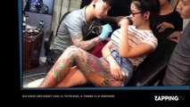 Une jeune femme se fait tatouer, son sein explose pendant la session ! (vidéo)
