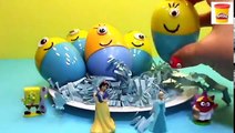 8 Surprise Eggs Minions Opening Sponge Bob Kid Surprise Eggs unboxing toys