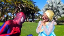 Spiderman vs Venom vs Frozen Elsa Spiderman Dream in Real Life Superheroes Movie - SPMFC