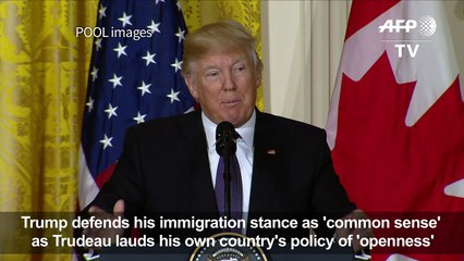 Trump defends immigration stance as 'common sense'