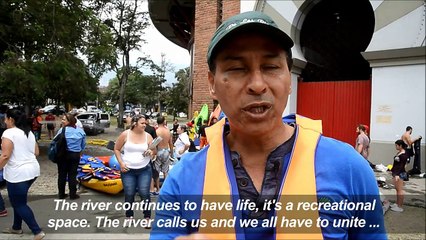 Colombians demonstrate over poor condition of Medellin River