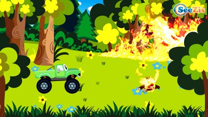 El Tractor es amarillo y El Camión Para Niños - La zona de construcción - Caricatura de carros