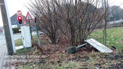 Jemeppe-sur-Sambre: la circulation sur la N90