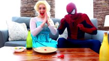 Frozen Elsa & Giant Gummy Candy Chuppa Chups Superhero Prank Movies Spiderman Superhero in