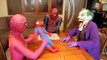 Spiderman Flies & Frozen elsa & Spidergirl & Doctor vs Joker Poop Balls Prank! Superhero Fun