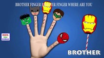 Super Heroes Cake Pop Finger Family Rhyme | Cake Pop Finger Family Cartoon Children Nursery Rhymes