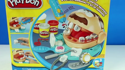 Play-Doh Dentist Doctor Drill n Fill Gets Braces Brackets Dentist Kit Juego de Dentista de Play Doh