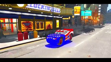 Spiderman Color Lightning McQueen Disney Pixar Cars | Nursery Rhymes Songs