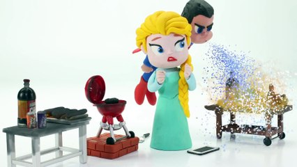 FROZEN ELSA & SPIDERMAN DRINK FROM A TOILET w_ JOKER Fun Superhero In Real Life Full Episodes