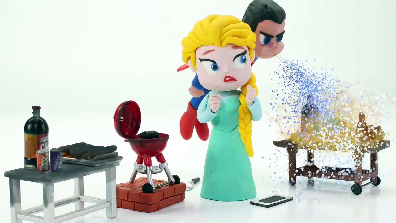 FROZEN ELSA & SPIDERMAN DRINK FROM A TOILET w_ JOKER Fun Superhero In Real Life Full Episodes