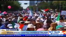 Masiva protesta en las calles de México contra Donald Trump