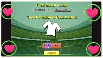 Final Competition Real Madrid VS Manchester United  Soccer Games For Kids