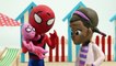 SPIDERBABY BATH TIME Spiderman Pink Spidergirl Prank Superhero Movies Stop Motion Baby Doll Bathtime