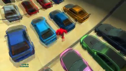 Enraged Angry Red Hulk Smash Cars on Big Ramp | Nursery Rhymes Hulk and Children Songs Action