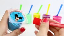 Играть doh сюрприз цветных стаканчиков от йогурта, цветная с свинка Пеппа Хеллоу Китти Микки Маус Минни игрушки