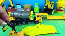 Длинные дети видео со строительством игрушечных грузовиков могучие машины PlayDoh CAT транспорт для детей и малышей