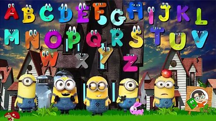 Five Little Minions Alphabet Song - Kids Song - Nursery Rhymes - ABCs Song
