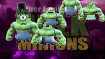 Finger Family Song HULK MINIONS Green Minions Song for Kids Nursery Rhymes Cookie Tv Video