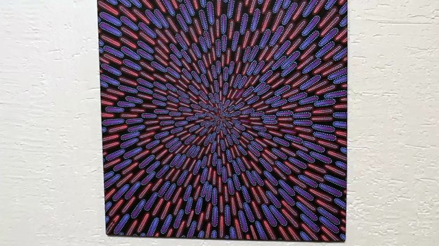 aperçu vidéo du tableau moderne : Particule bleue et rouge.