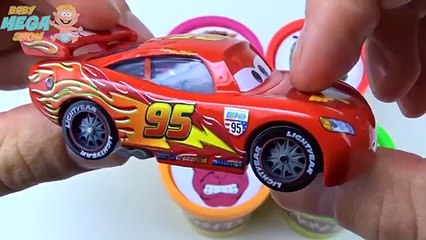 Сups Stacking Toys Play Doh Clay Angry Birds Hulk McQueen Cars 2 Pixar Disney Learn Colors for Kids