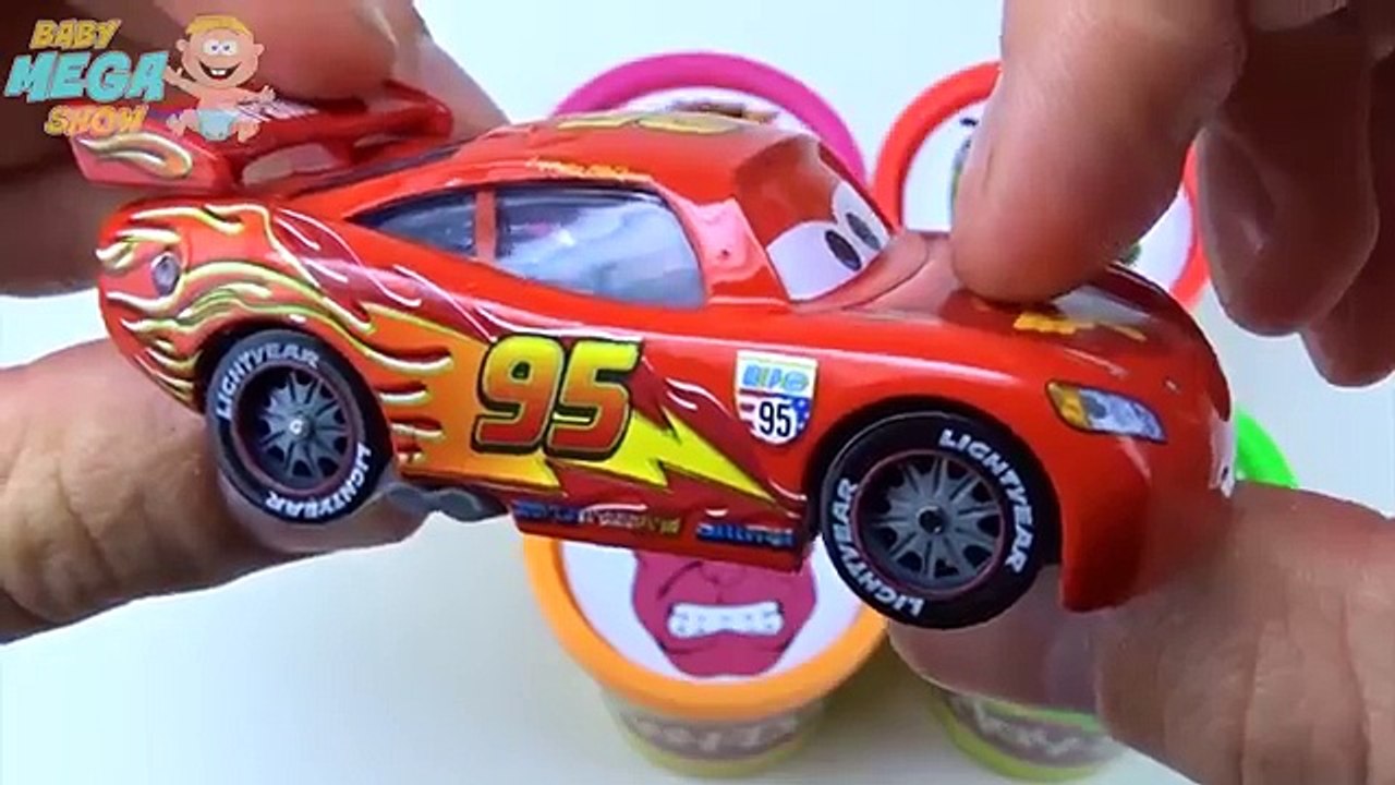Сups Stacking Toys Play Doh Clay Angry Birds Hulk McQueen Cars 2 Pixar Disney Learn Colors for Kids