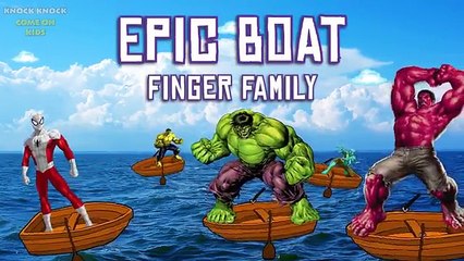 Spaderman & Hulk COLORS EPIC BOAT PARTY - Nursery Rhymes Adnimated Songs