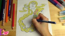 Раскраски Для Детей Принцесса Рапунцель - Princess Rapunzel Coloring For Kids.Видео для Малышей