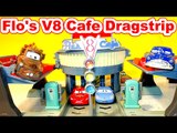 Disney Pixar Cars Flo's V 8 Cafe Dragstrip with Lightning McQueen Action Shifters Playset