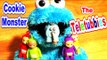 Cookie Monster Count and Crunch Eats The Teletubbies Noo Noo and Tubby Custard and Cookies