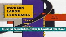 [Read Book] Modern Labor Economics: Theory and Public Policy (Addison-Wesley Series in Economics)