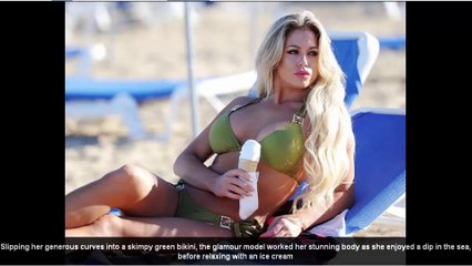 Bianca Gascoigne flaunts her fab figure as she enjoys sweet treat on sunny break after Jamie O'Hara split