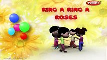 Ring A Ring A Roses | Nursery Rhymes With Lyrics | Nursery Poems | 3D Nursery Rhymes For Children