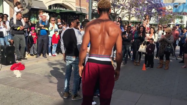 # Dance Battle - with street performer in LA [Poppin Hyunjoon 팝핀현준]