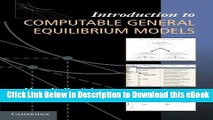 EPUB Download Introduction to Computable General Equilibrium Models Kindle