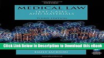 [Read Book] Medical Law: Text, Cases and Materials Mobi