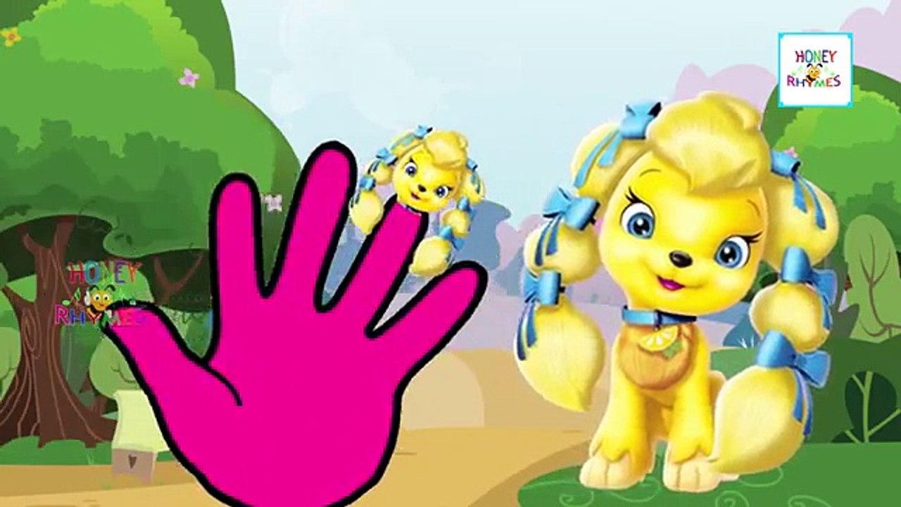 Cartoon Strawberry Shortcake Family and Puppy Finger Family Nursery Rhymes Collection for Children