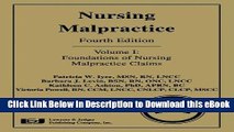 [Read Book] Nursing Malpractice: Foundations of Nursing Malpractice Claims Kindle