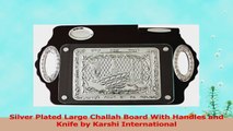 Silver Plated Large Challah Board With Handles and Knife by Karshi International cf16e5ae